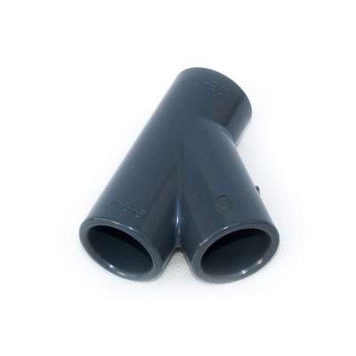 Y-Stück 25 mm 45 Grad aus PVC-U Kunststoff als Verteiler für PVC Fittings bzw. Anschluss