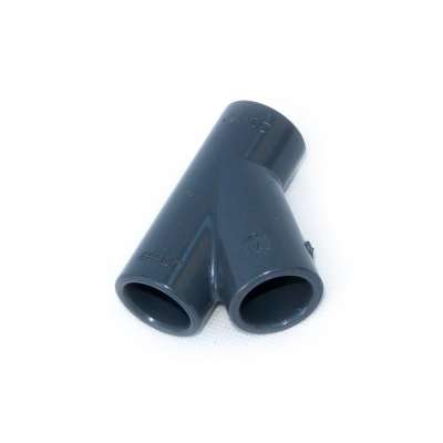 Y-Stück 20 mm 45 Grad aus PVC-U Kunststoff als Verteiler für PVC Fittings bzw. Anschluss