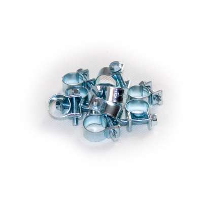 Mini Schlauchschelle klein (Spannbackenschelle) 11-13 mm W1 rundziehend 9mm breit als 10 Stück Set