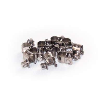 Mini Schlauchschelle 7-9 mm W4 Edelstahl rostfrei rundziehend 9mm breit als 10 Stück Set