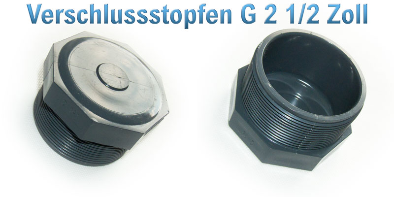 Verschlussstopfen, Schraubstopfen, G 2 1/2 Zoll (ca. 75,18mm) aus