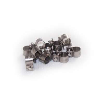 Mini Schlauchschelle 8-10 mm W4 Edelstahl rostfrei rundziehend 9mm breit als 10 Stück Set