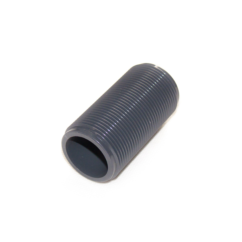 Gewinderohr G 1 1/4 Zoll Gewinde aussen 80 mm lang Gewindestange hohl PVC  Kunststoff