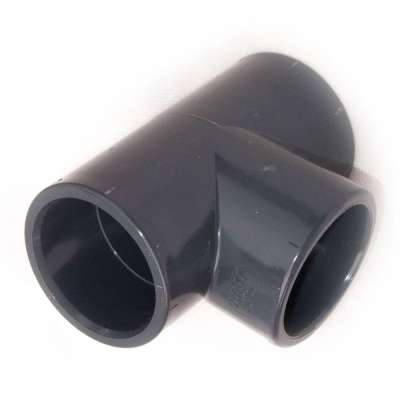 T-Stück 50 mm 90 Grad aus PVC-U Kunststoff als Verteiler (Abzweigung) für PVC Fittings bzw. Anschluss