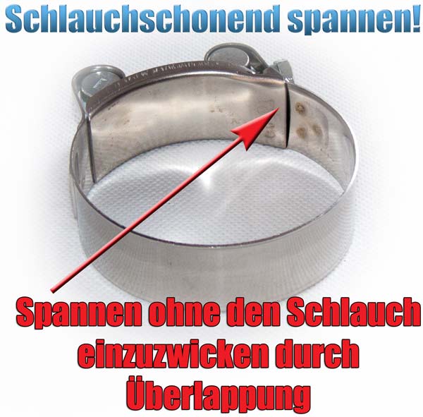 Stahl Schlauchklemme 68-73mm W1 Gelenkbolzenschelle