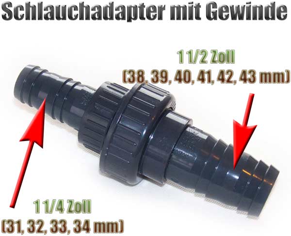 schlauchadapter-gewinde-38-39-40-41-42-43-mm-auf-31-32-33-34-mm-1-1-2-zoll-auf-1-1-4-zoll-pvc-1