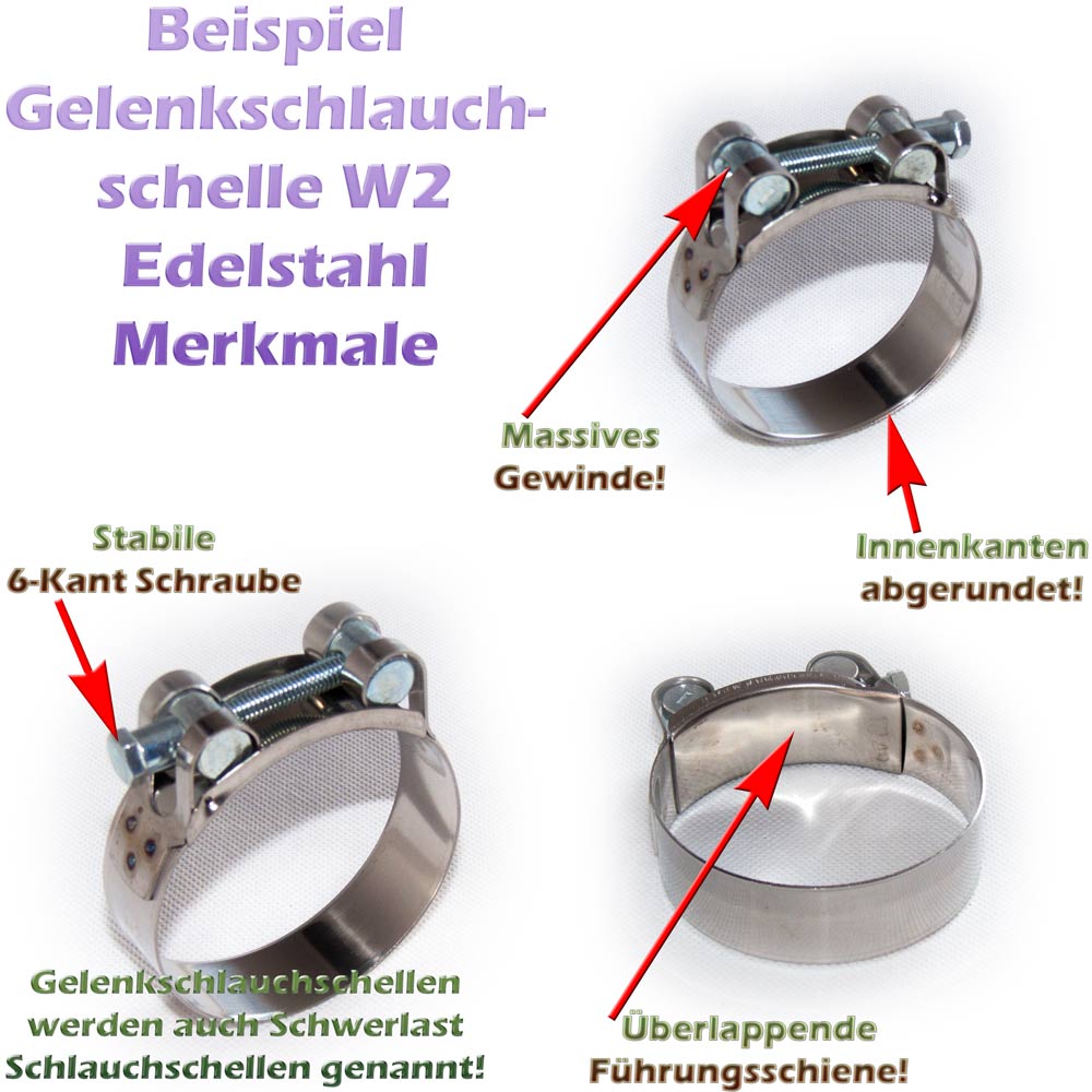 Schlauchschelle Gelenkbolzenschelle Edelstahl 304, 23 - 25 mm » Lotze  Wassertechnik