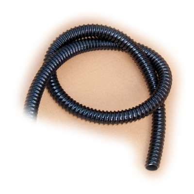 Spiralschlauch in schwarz von Rehau mit 40mm (1 1/2 Zoll) Innendurchmesser und UV-beständig als Meterware