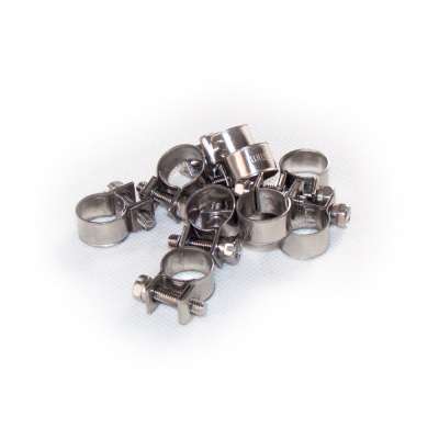 Mini Schlauchschelle 11-13 mm W4 Edelstahl rostfrei rundziehend 9mm breit als 10 Stück Set