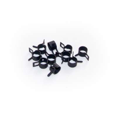 Federschellen W1 im 10 Stück Set für 6-7,3 mm Durchmesser schwarz beschichtet als Sortiment