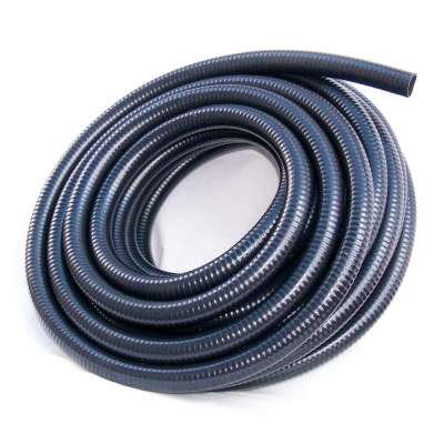 Saugschlauch 32mm (1 1/4 Zoll) glatt flexibel schwarz Rehau PVC 25m  Rollenware UV-beständig