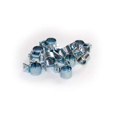 Mini Schlauchschelle klein (Spannbackenschelle) 9-11 mm W1 rundziehend 9mm breit als 10 Stück Set