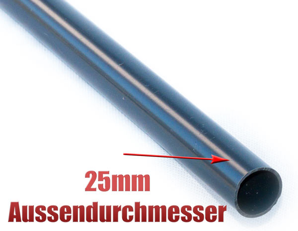 PVC Rohr 25 mm Durchmesser und 1 m Länge Meterware