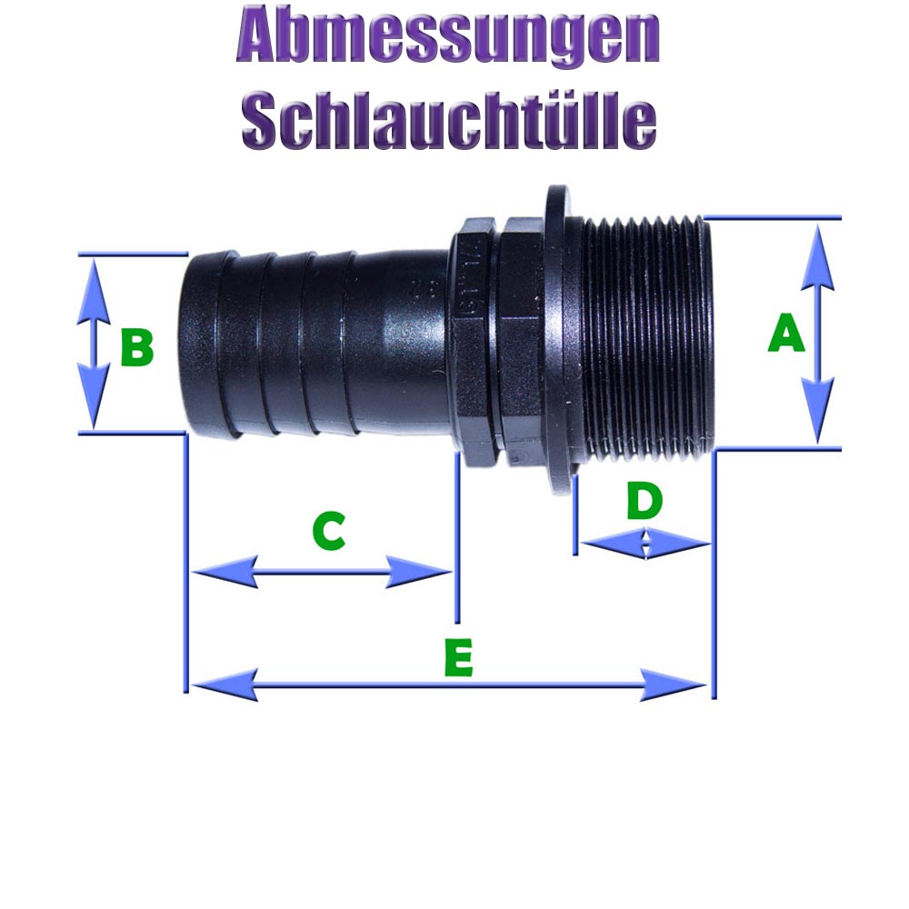 2 Stücke Schlauch Fittings Anschlüsse G3/8 Innengewinde 6mm Durchmesser Barb  Typ